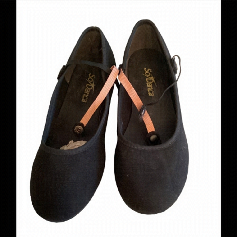 So Danca Character Dance Shoes R001S Size 2.0S European 30.5 Black